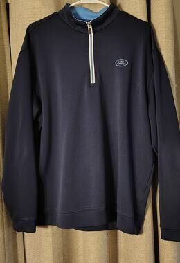 Land Rover Pebble Beach Performance Men’s L 1/4 Zip Golf Pullover Navy Blue